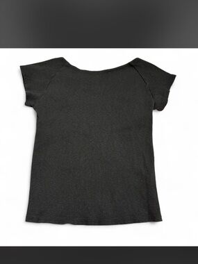 AERIE- grey ribbed crop top that shows back - Size: S